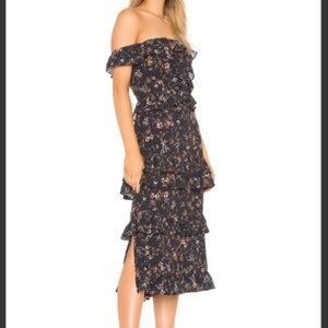 Tularosa Lily Dress - XS | navy blue floral